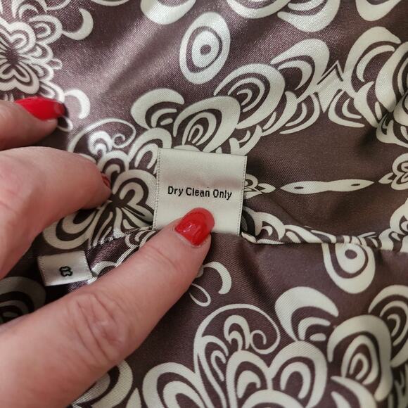 CAbi Coat Womans 8 Gray Wool Tweed Shakespeare Swing Professional corpcore - Picture 7 of 8